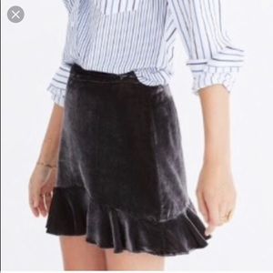 Madewell velvet Skirt
